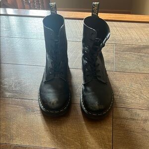 Dr. Martens Black Leather Ankle Boots